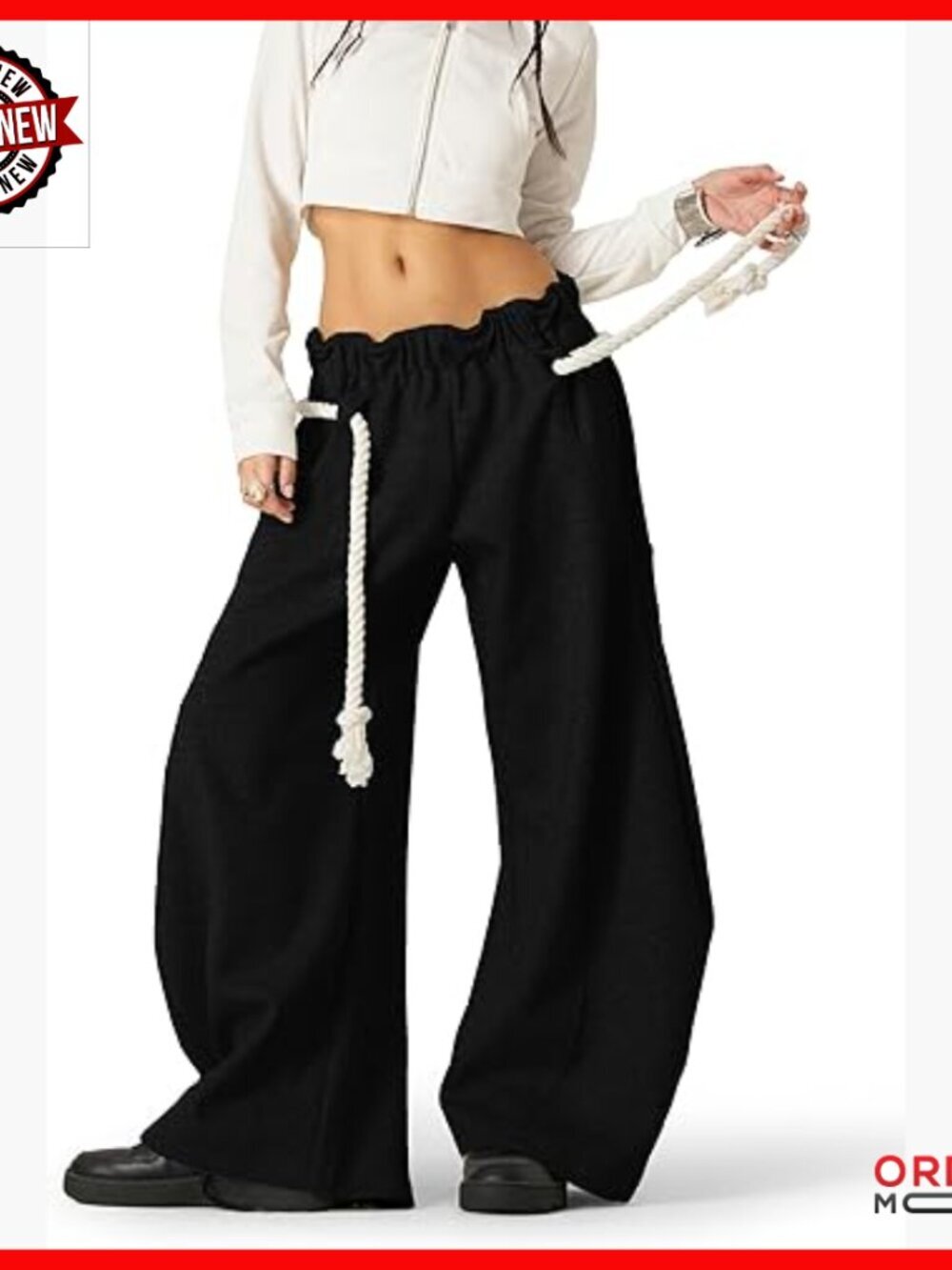 Super Baggy Barrel Sweatpants Wide Leg Elastic Waist Unisex Lantern Pants